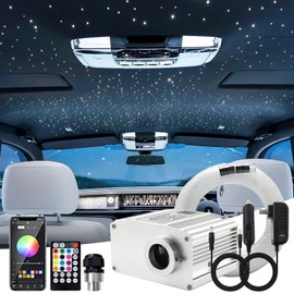 ATOKEE Starlight Headliner Kit, 10W Twinkle Fiber Optic Light Kit for Car Home Ceiling Use, 295pcs of (0.03in+0.04in+0.06in)*9.8ft Car Interior Roof Star Lights with APP/Remote Music Control