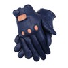 Navy blue Sheepskin leather driving gloves for men (Large)