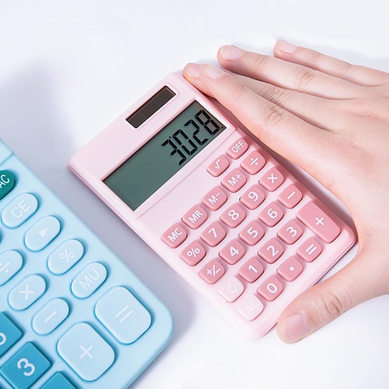Basic Standard Calculators Small Digital Desktop Calculator with 8-Digit LCD