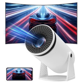 Bewinner 4K UHD Smart Small Projector, 1080P Portable Home Video Projector with 5G WiFi6 BT 5.3, Auto Correction, 260 Inch Screen Size, Home Theater for Android 11 (AU Plug 100‑240V)