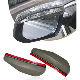 2 PIEZAS Protectores de Lluvia para Espejos Laterales de Coche - Viseras Impermeables para Espejo Retrovisor - Accesorios Universales para Espejos Automotrices para Coches, Camiones, SUV (Negro)