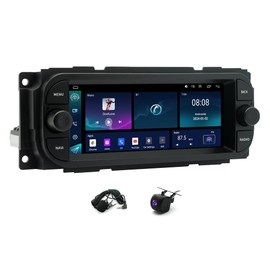 6.86" Car Stereo for Chrysler Cherokee/Wrangler,Android 13 Apple car Play Screen with Wireless Carplay&Android Auto,Backup Camera Multimedia Car Audio,Mirror Link,Bluetooth,FM/GPS/WiFi/Aux(2+32G)