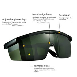 Welding Glasses, IR 3.0 Filter Green Welder Lens Goggles, UV Protection, Safety Glasses for Welding
