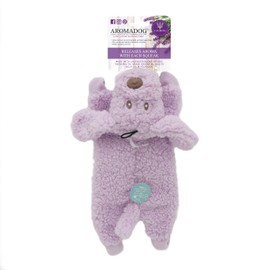 AROMADOG Calm Fleece Laying Down Dog, Soothing Dog Toy, Made With Lavender Blend of Therapeutic Grade Essential Oils (33cm)