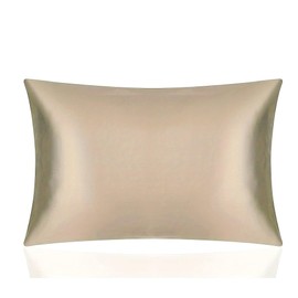 FLCA Mulberry Silk Pillowcase for Hair and Skin,Both Side Mulberry Silk, 1pc (Taupe, Standard 50x75cm)