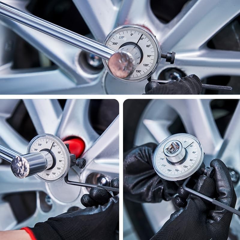 1/2 Inch Torque Wrench Angle Gauge Tool, 360° Adjustable 1/2"