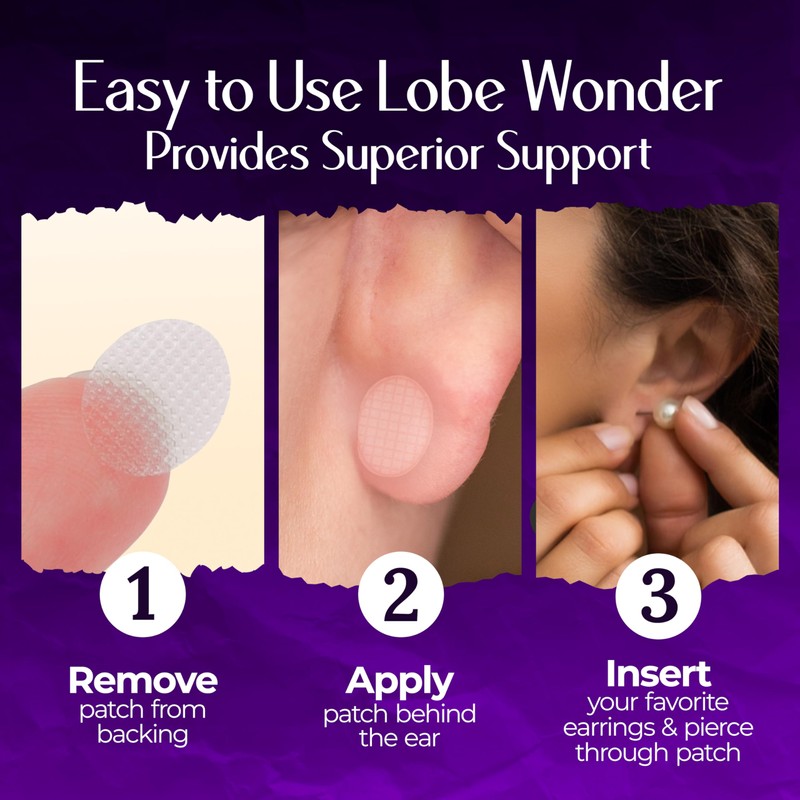 Lobe Wonder - The ORIGINAL Ear Lobe Support Patch for