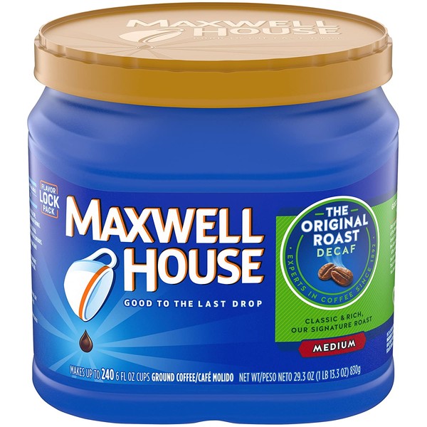Maxwell House Decaf Original Medium Roast Ground Coffee (29.3 oz Canister)