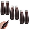 DOITOOL Wooden File Handles 6pcs Wood Handle with Metal Collars,