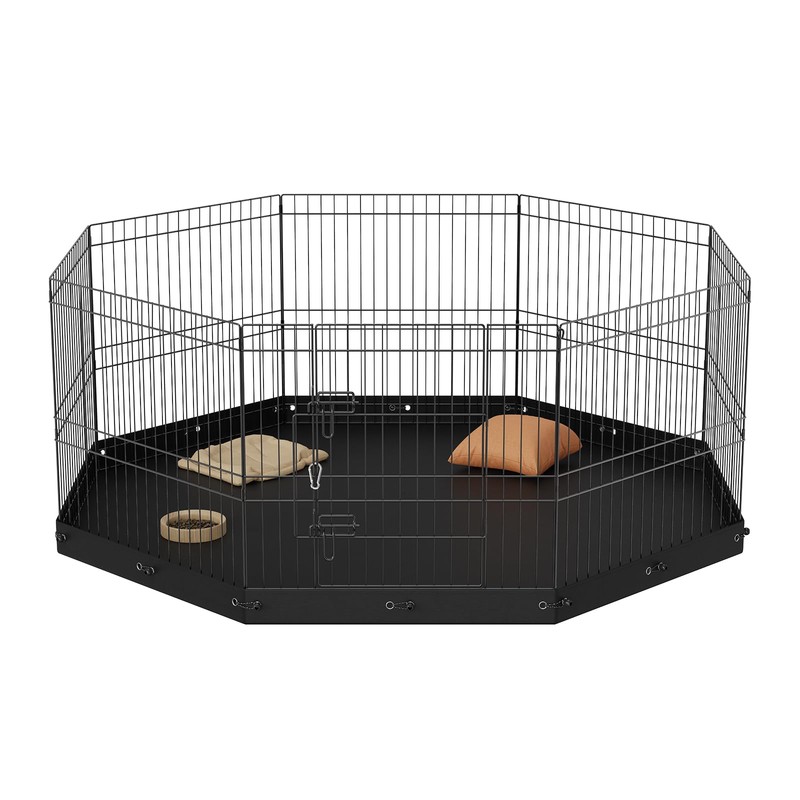 VEVOR Foldable Metal Dog Exercise Pen, Pet Playpen Dog Fence