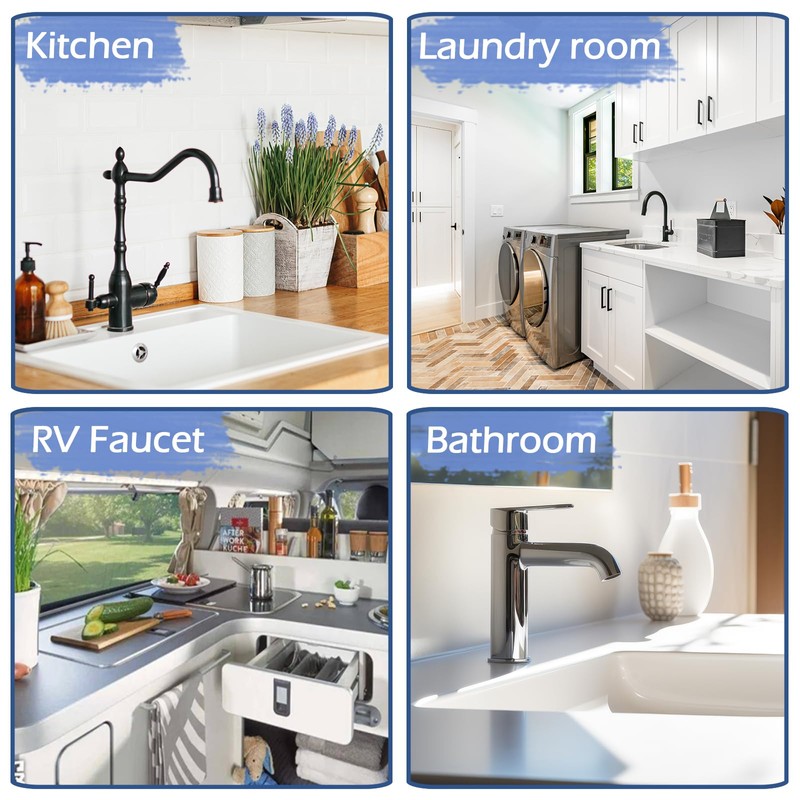Amerner Kitchen Sink Splash Guard, Silicone Faucet Guard & Draining