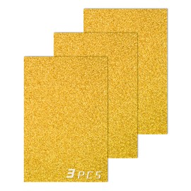 Glitter Acrylic Sheets - 1/8 Inch Thick Both-Side Glossy Panel for Laser Cutting, Sawing, Engraving, Colored Plastic Panel Sheet for DIY Projects, Decoration, Art Crafts (3, Gold, 8x12inch)