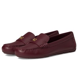 Coach Women's Sculpted C Driver Loafer, Dark Wine, 11