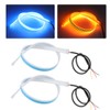 2Pcs LED Daytime Running Light Sequential Flexible Turn Signal Strip