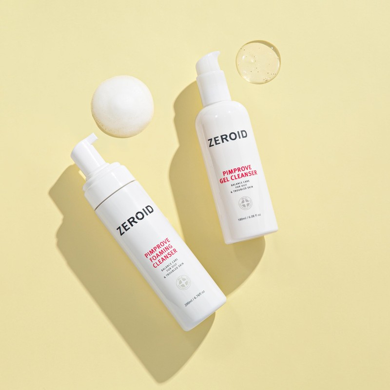 ZEROID Pimprove Foaming Cleanser, Korean Dermocosmetics, Balanced Care for Oily