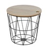 Meinposten Small Side Table Storage Basket Mini Table Basket with