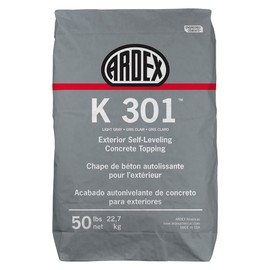 Ardex K 301 Exterior Self-Leveling Concrete Topping, Gray - 50 lbs Bag, 12435