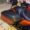 risemotom8 PU Leather Waterproof Hardbag Saddlebag Lid Covers for Harley