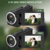 Video Camera Camcorder, 2.7K 50MP Digital Camera Recorder 16X Digital