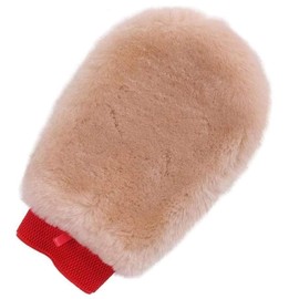 Gracefur Ultra-Soft Car Wash Mitt Double-Sided Sheepskin Wash Mitt, Scratch-Free Detailing Lambswool Wash Mitt Extra Large Size Cleaning Gloves for Cars (No Fingers, Pink)