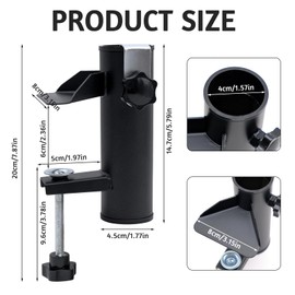 Cisolen Parasol Holder Balcony Railing Clamp Parasol Balcony Railing Umbrella Stand Holder Balcony Parasol Stand Table Clamp for Garden Umbrellas Events Outdoor Camping