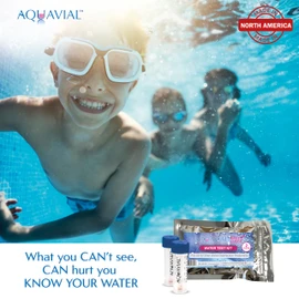 AquaVial Easy Check Water Testing Kit for Drinking Water Pool Hot Tub Spa Highly Sensitive Test Using HPC Tests Detecting Bacteria and Fungi 2 Pack