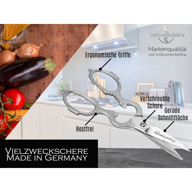 Classic Kitchen Scissors from Solingen Household Scissors Made in Germany