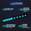 YnGia Wanted Car Stickers Led Car Sign Cool Car Glow