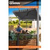 4smile SunnyBoy Parasol Holder, Balcony Railing, Black, Compact Parasol Holder,