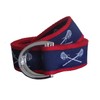 Navy Lacrosse D-Ring Belt Polished Steel D-Ring 28 Purple