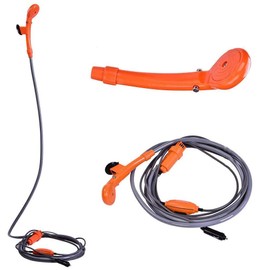 lyrlody 12 V Car Outdoor Portable Camping Shower Lightweight Robust Holder Compact Strong Pump Car Shower Camping Travel for Camping, Boating, Fishing