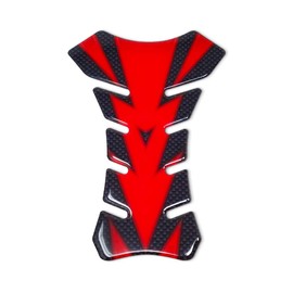 3D Tank Protection for Motorcycle, Colours, Red and Black Carbon