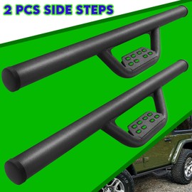 Unbranded For 2007-2018 Jeep Wrangler 2 Door JK Running Boards BOC Side Step Drop Nerf Bar