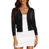 CPOKRTWSO Black Cropped Cardigan Sweaters for Women Lightweight 2025 V-Neck