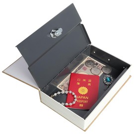 Jssmst Dictionary Safe Hidden Safe Book-type Safe 9.4 x 6.3 x 2.2 inches (24 x 16 x 5.5 cm), Key Lock Type, Security Storage (London)