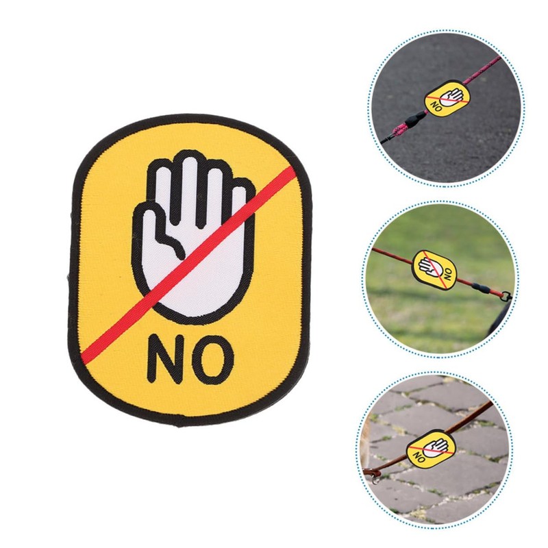 LABRIMP 2pcs Pet Leash Stickers High Visibility Touch Signs for