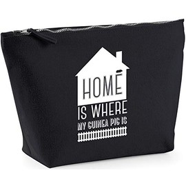 Hippowarehouse Home is where my guinea pig is printed make up cosmetic wash bag 18x19x9cm