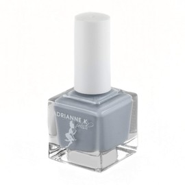 ADRIANNE K NONTOXIC 10 FREE SHINY LIGHT ASH GRAY NAIL POLISH, HEART OF STEEL.51 FL OZ