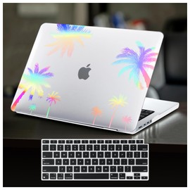 DTangLsm for M4 MacBook Air 13 inch Case 2025 2024-2022 M3 M2 A3240 A3113 A2681, Clear Plastic Hard Case for MacBook Air 13.6 inch Laser Print Laptop Shell&Keyboard Cover for Mac Air M4, Coconut Tree