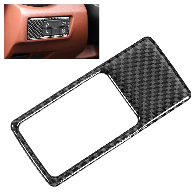 Parking Switch Panel Frame Cover Carbon Fiber Sticker Fit for