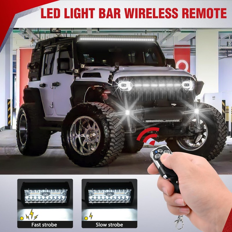 Nilight Remote Wiring Harness for LED Light Bar Wireless Strobe