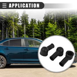 Motoforti Universal Terminal Insulating Covers, 12mm x 8mm, Black, 3 Pcs