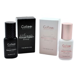 Kit Gollee Pegamentos P/ Extensiones Pestañas Negro + Rosa