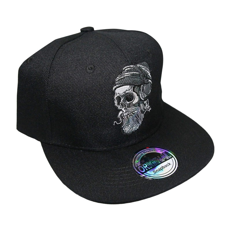 beybey Snapback Cap with Skull Pattern Cool Design for a
