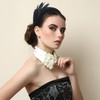 Zinniday Women's 1920s Feather Headband - Black Goose Feather Fascinators