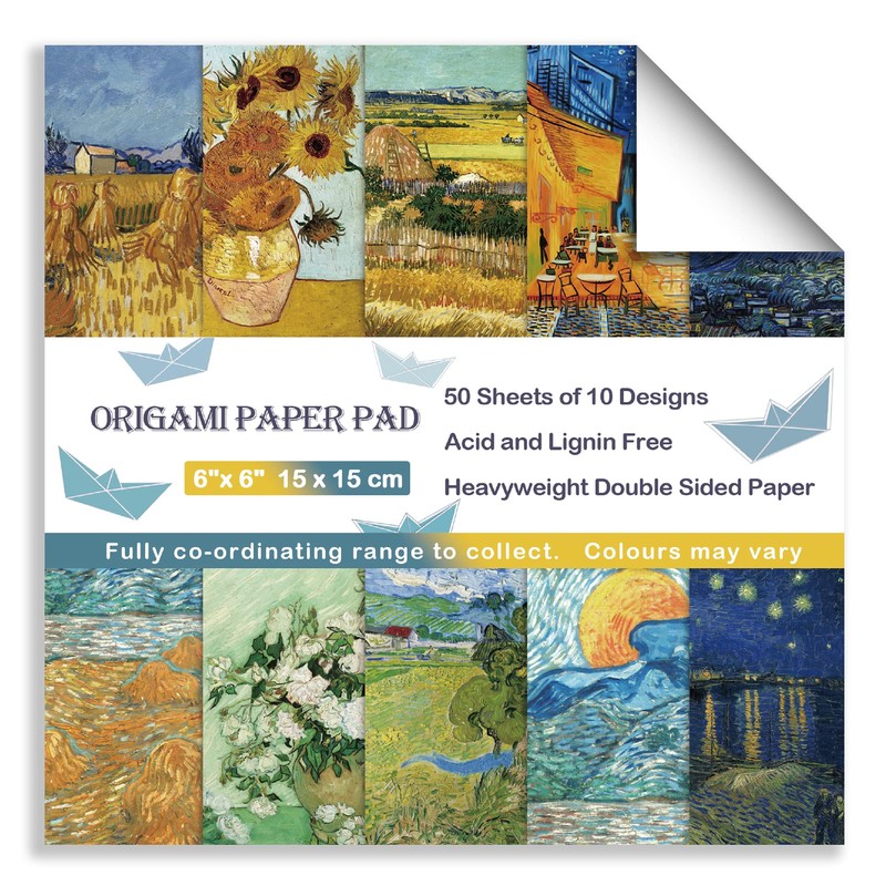 Origami Paper 6x6 Double Sided 50 Sheets 10 Colors origami