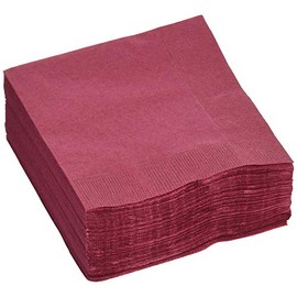Color Napkins, Made in Japan, 9.8 x 9.8 inches (25 x 25 cm), Pack of 50, Burgundy C24-WR-J