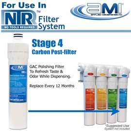 Carbon Polishing Filter for Applied Membranes NTR RO System | NTR-50P Replacement Water Filter Stage 4 for NTR-RO-50