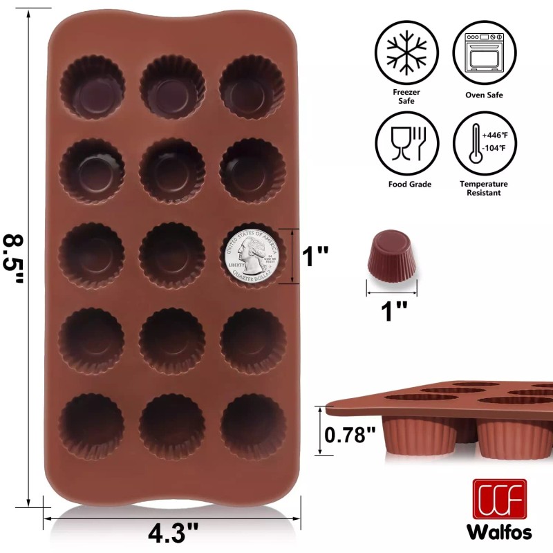 Walfos Peanut Butter Cup Mold Fat Bomb Molds, Walfos Silicone