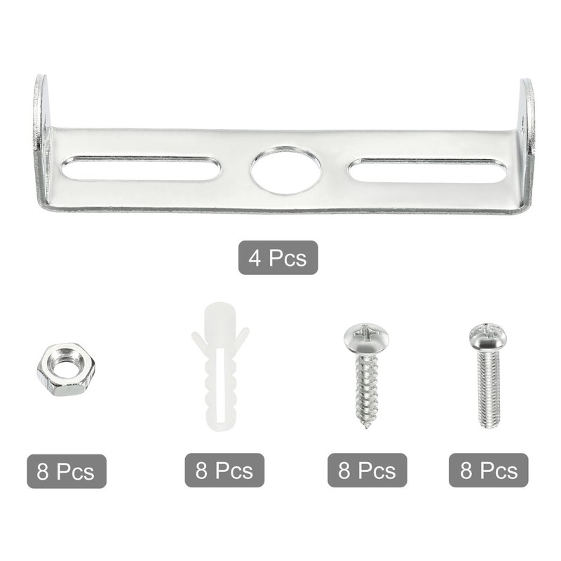 TOP-VIGOR 4Sets Light Fixture Ceiling Bracket, 75x18x16mm Ceiling Light Plate